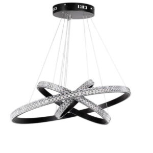 لوستر مدل سه حلقه کریستالی