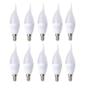 لامپ 8 وات زانیس مدل شمعی اشکی پایه E14 بسته 10 عددی