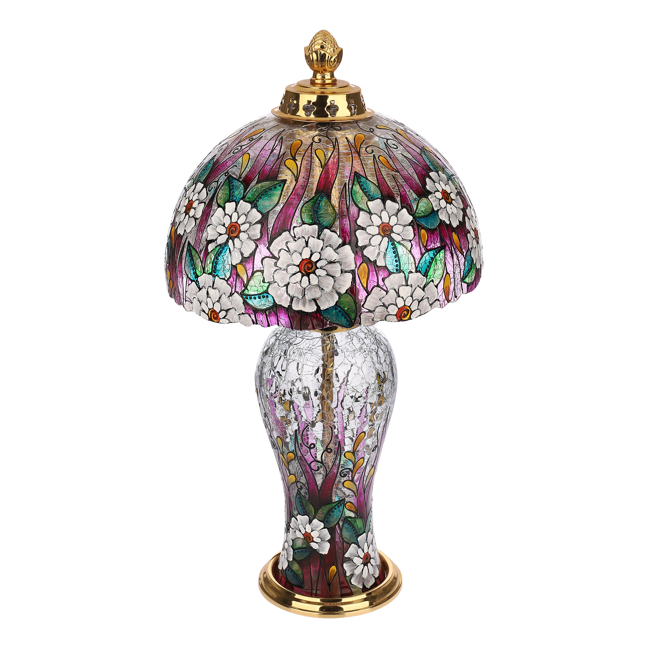 آباژور رومیزی مدل بنیتا طرح گل کد 001 آباژور رومیزی مدل بنیتا طرح گل کد 001