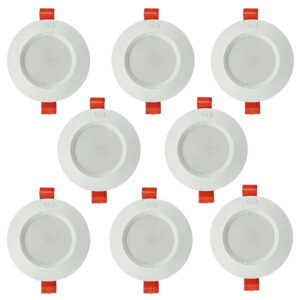 چراغ هالوژن 9 وات شاهچراغ مدل روناک بسته 8 عددی