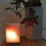 آباژور سنگ نمک طرح مکعب مستطیل مدل MRC02