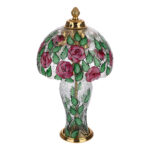 آباژور رومیزی مدل بنیتا طرح گل کد 002